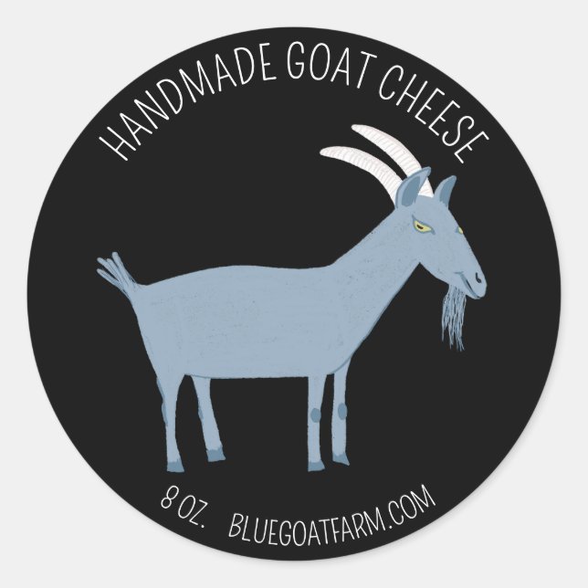 GOAT Handmade Geschenksoaps Loaps Käse CUSTOM Runder Aufkleber (Vorderseite)