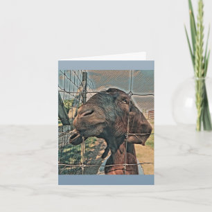 Goat Hello Card - Blankd Karte