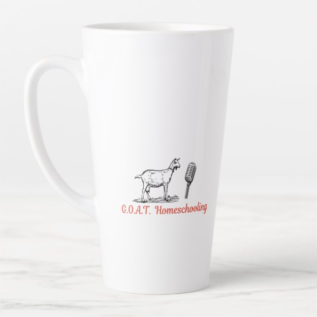 GOAT Homeschooling Podcast Tasse, 17oz Milchtasse (Links)