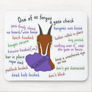 goat, lamancha, escape trouble mousepad