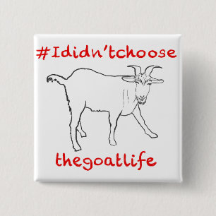 Goat Life Funny Quirky Süße Tier Art Zeichnend Button