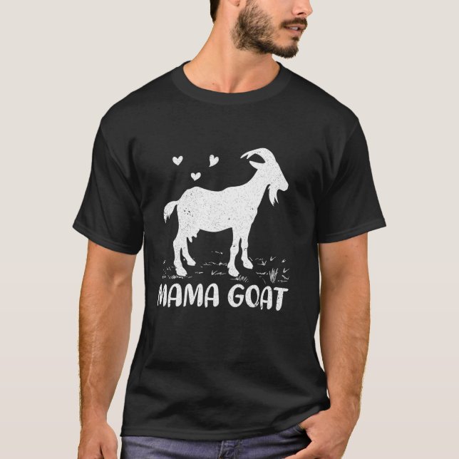 Goat Lover Bauer Funny Mama Goat T-Shirt (Vorderseite)
