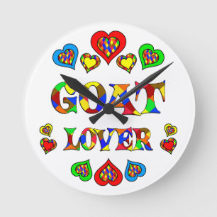 Goat Lover Runde Wanduhr