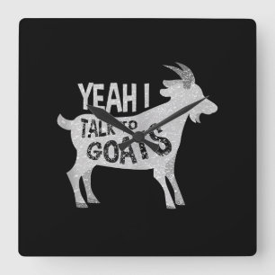 Goat Lovers Goat Joke Gift Quadratische Wanduhr