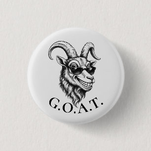 GOAT Lustiges Lächeln Gesicht Button