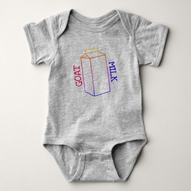 Goat Milk Onsie Baby Bodysuit Strampler (Vorderseite)