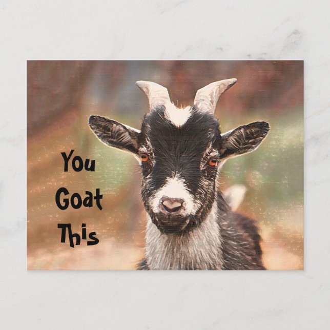 Goat Niedlich Funny You Gown this Postkarte (Vorderseite)