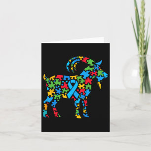 Goat Puzzle Autismus Bewusstsein Autistische Fraue Karte