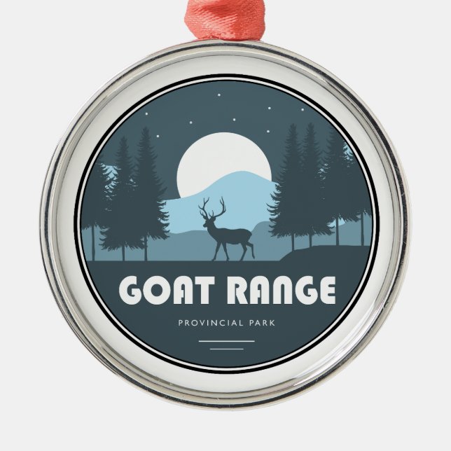 Goat Range Provincial Park Deer Ornament Aus Metall (Vorne)