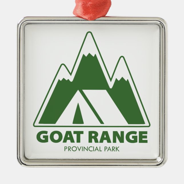 Goat Range Provincial Park Mountains Camping Ornament Aus Metall (Vorne)
