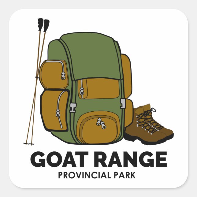 Goat Range Provincial Park Quadratischer Aufkleber (Vorderseite)