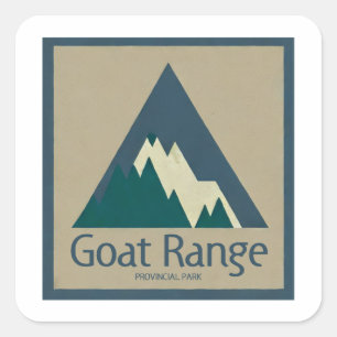 Goat Range Provincial Park Rustic Quadratischer Aufkleber