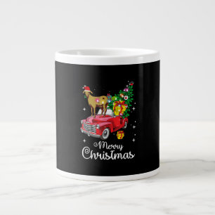 Goat Rides Red Car Weihnachten Jumbo-Tasse