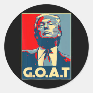 Goat Shirt Republican Conservative Gift Trump 2024 Runder Aufkleber