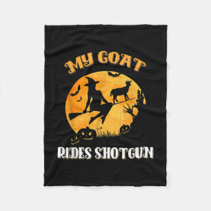 Goat Shotgun Beängstigend Halloween Fleecedecke