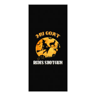 Goat Shotgun Beängstigend Halloween Werbekarte