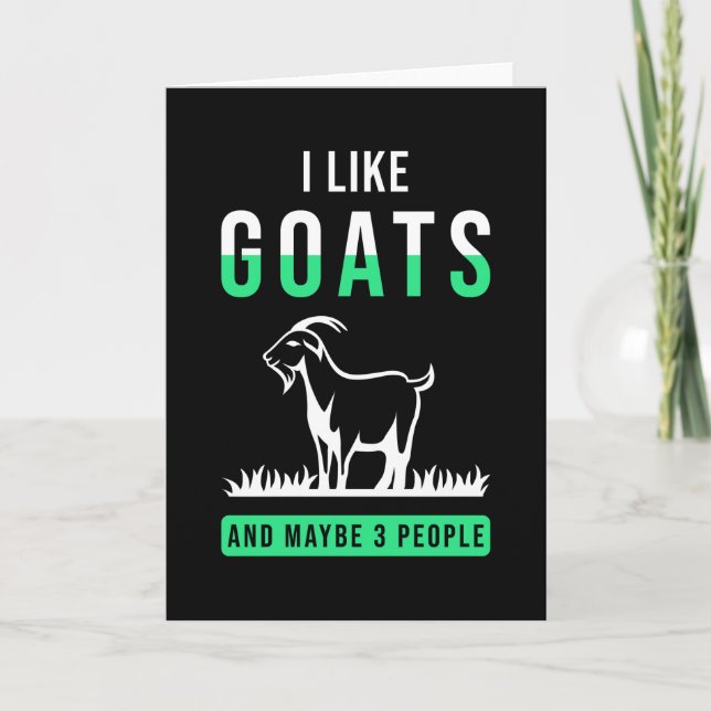 Goat Sprichwort Funny Karte (Vorderseite)