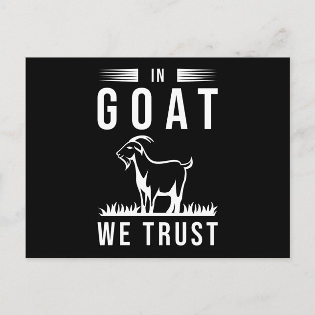 Goat Sprichwort Funny Postkarte (Vorderseite)