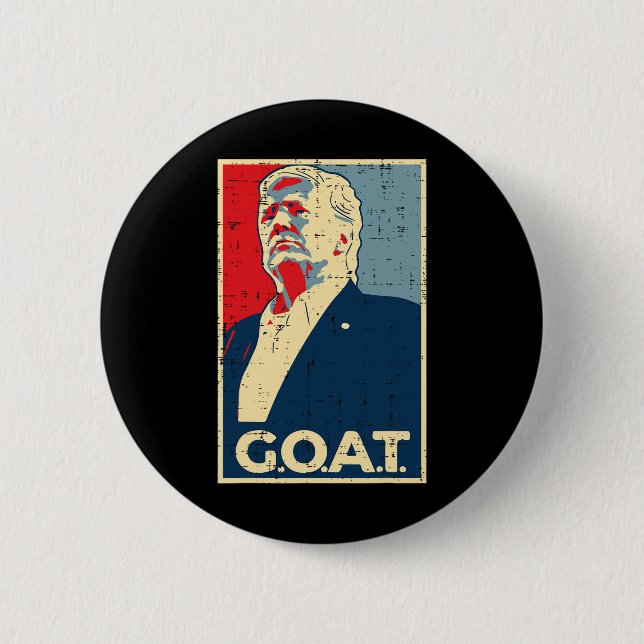 Goat Trump Poster 2024 Button (Vorderseite)