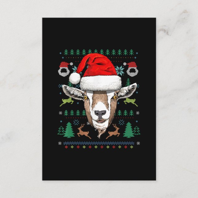 Goat Ugly Christmas Weihnachtsgeschenk Begleitkarte (Vorderseite)