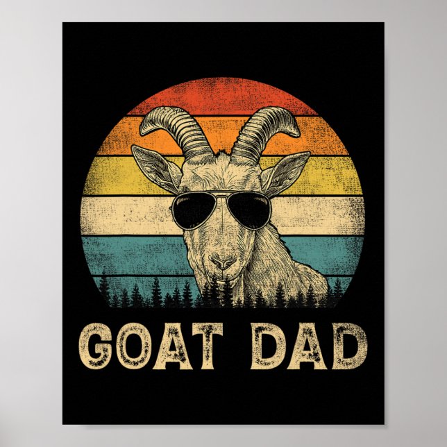 Goat Vater Goat Lovers Daddy Vatertag Poster (Vorne)