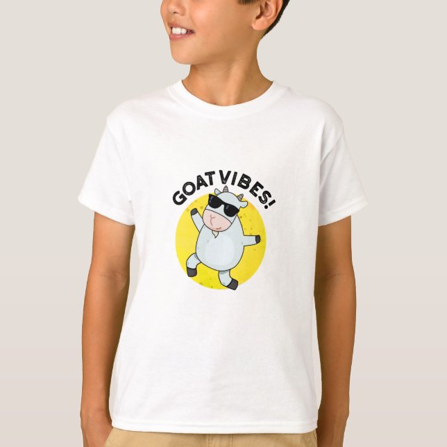 Goat Vibes Funny Good Vibes Animal Puff T-Shirt (Vorderseite)