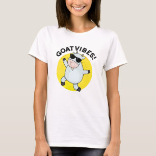 Goat Vibes Funny Good Vibes Animal Puff T-Shirt