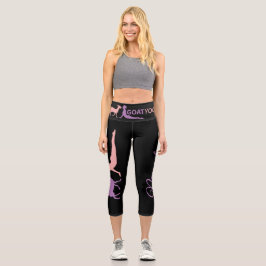 Goat Yoga Girl Namaste Capri Leggings