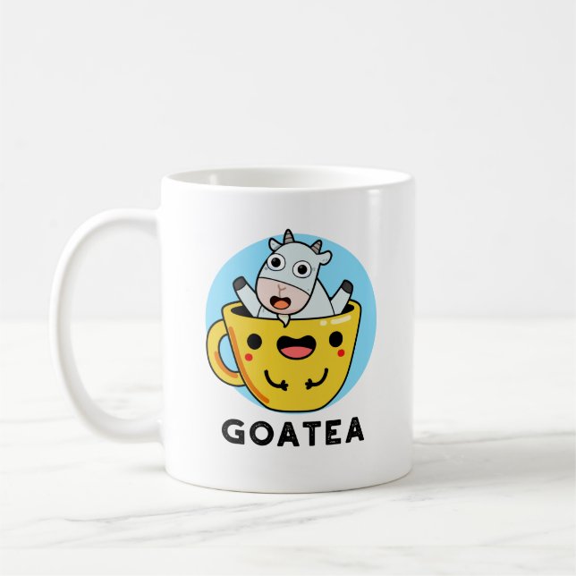 Goatea Funny Goat Tea Pun Kaffeetasse (Links)