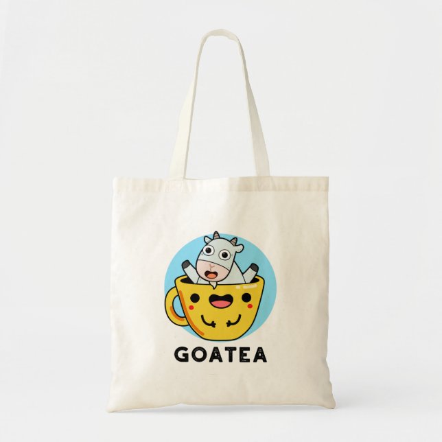 Goatea Funny Goat Tea Pun Tragetasche (Vorne)