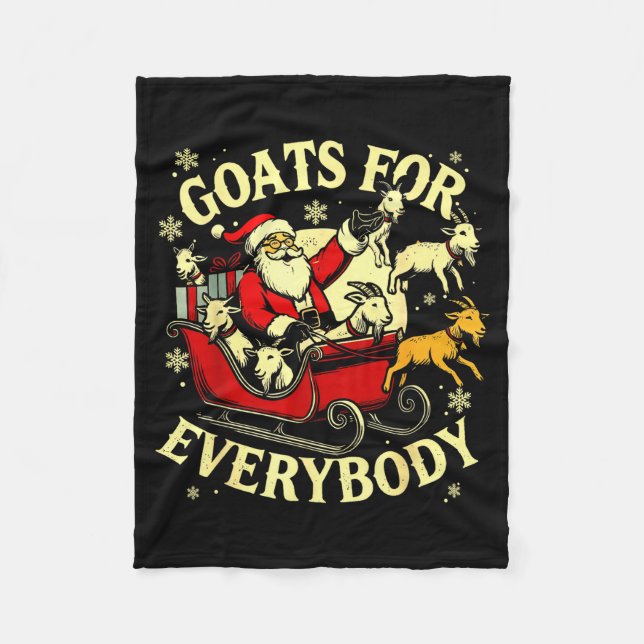 Goats For Everybody Santa Funny Christmas Goat Mom Fleecedecke (Vorderseite)