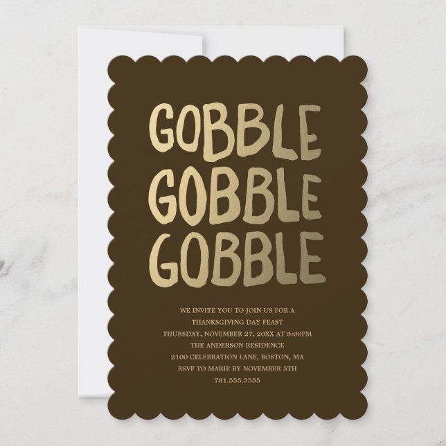 Gobale | Invitation au dîner de Thanksgiving (Devant)