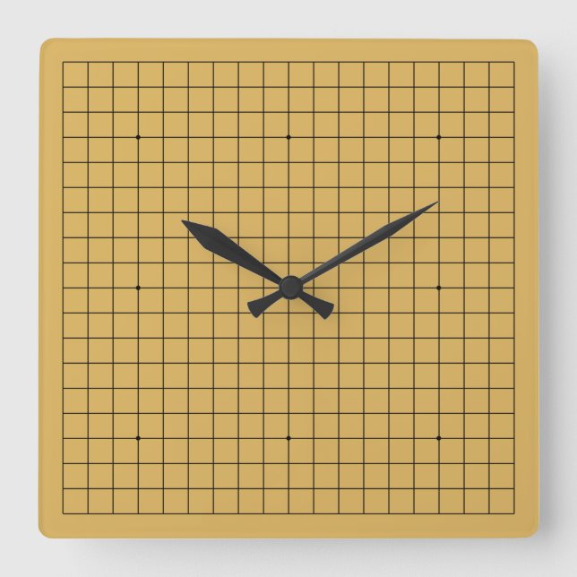Goban Clock 1-12 Quadratische Wanduhr (Vorderseite)