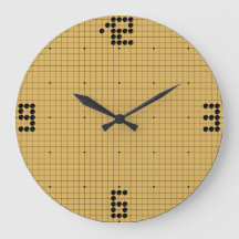 Goban Clock - Black Stones - 3-6-9-12