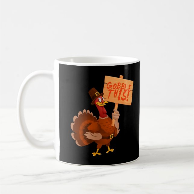 Gobbe Dies I Türkei Anti-Erntedank Tier Welf Kaffeetasse (Links)