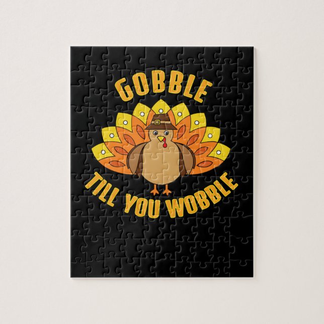 Gobble bis du Wobble Funny Erntedank (Vertikal)