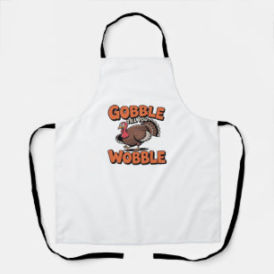 Gobble bis You Wobble - Funny Turkey Cartoon Clas Schürze