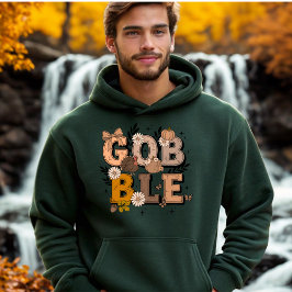Gobble Fall Holiday Fall Boho Erntedank Hoodie