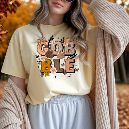 Gobble Fall Holiday Fall Boho Erntedank T-Shirt