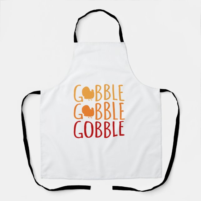 Gobble Funny Erntedank Türkei Familienfrauen Schürze (Vorderseite)