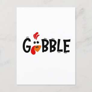 Gobble Funny Erntedank Türkei Fest Ankündigungspostkarte