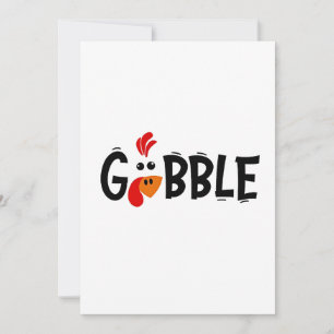 Gobble Funny Erntedank Türkei Fest Einladung