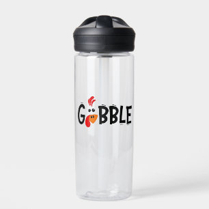 Gobble Funny Erntedank Türkei Fest Trinkflasche