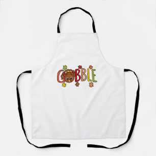 Gobble Funny Turkey Erntedank Familienfrauen Schürze