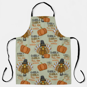 Gobble Gobble bis du benutzerdefinierten Erntedank Schürze