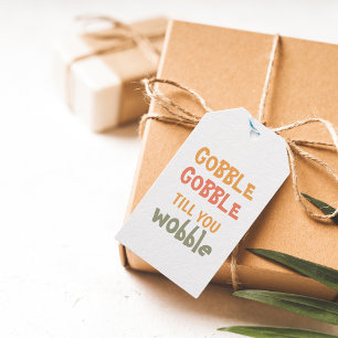 Gobble Gobble bis du träumst ERNTEDANK Geschenkanhänger