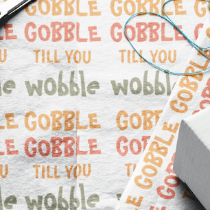 Gobble Gobble bis du träumst   ERNTEDANK Geschenkpapier Set