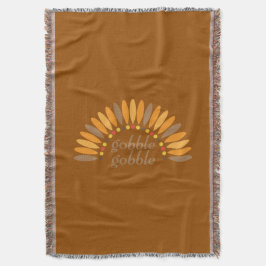 Gobble Gobble Erntedank Brown Decke