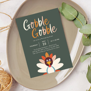 Gobble Gobble Erntedank Dinner Party Einladung