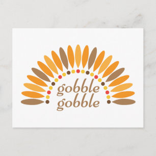 Gobble Gobble Erntedank Feiertagspostkarte